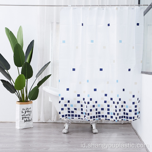 Custom PE shower curtain dicetak